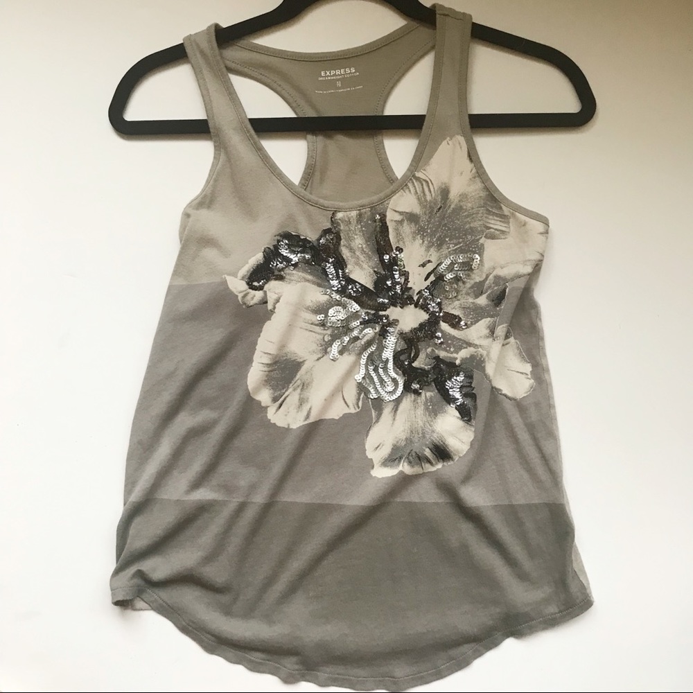 Express sequin tank top